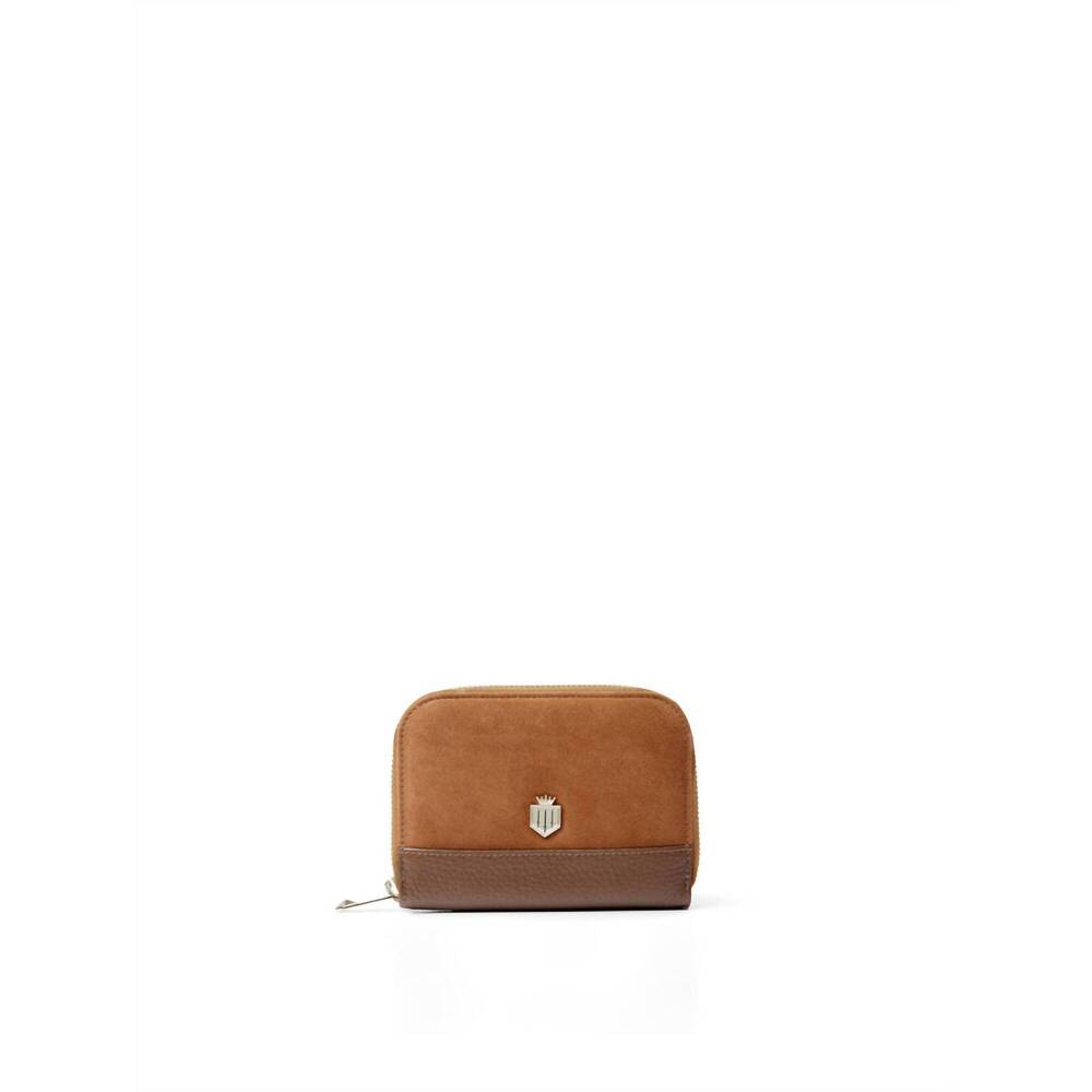 NEW FAIRFAX & FAVOR women's mini salisbury purse in tan suede